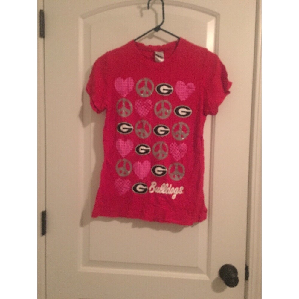 Creative Apparel Women's Graphic Print Georgia Bulldogs T-Shirt Size Large